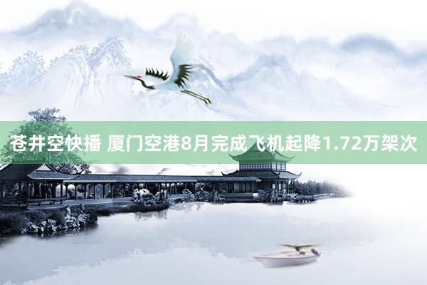 苍井空快播 厦门空港8月完成飞机起降1.72万架次