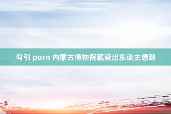 勾引 porn 内蒙古博物院藏瓷出东谈主想到