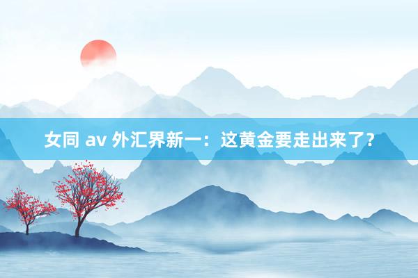 女同 av 外汇界新一：这黄金要走出来了？