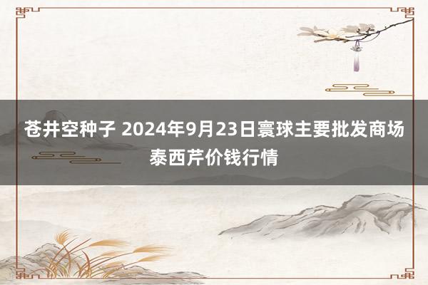 苍井空种子 2024年9月23日寰球主要批发商场泰西芹价钱行情