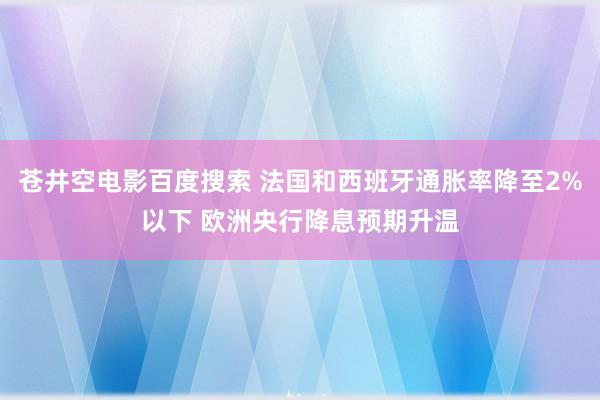 苍井空电影百度搜索 法国和西班牙通胀率降至2%以下 欧洲央行降息预期升温