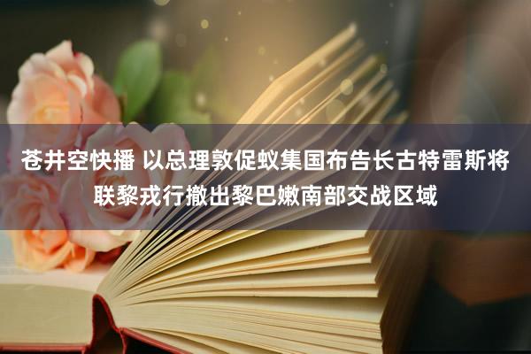 苍井空快播 以总理敦促蚁集国布告长古特雷斯将联黎戎行撤出黎巴嫩南部交战区域