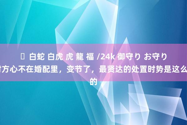 ✨白蛇 白虎 虎 龍 福 /24k 御守り お守り 对方心不在婚配里，变节了，最贤达的处置时势是这么的