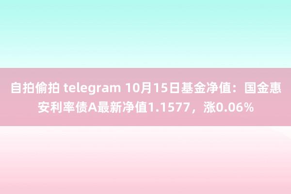 自拍偷拍 telegram 10月15日基金净值：国金惠安利率债A最新净值1.1577，涨0.06%