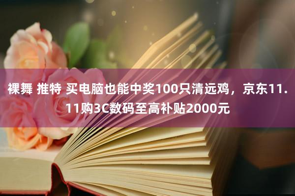 裸舞 推特 买电脑也能中奖100只清远鸡，京东11.11购3C数码至高补贴2000元