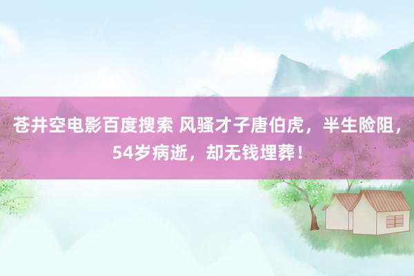 苍井空电影百度搜索 风骚才子唐伯虎，半生险阻，54岁病逝，却无钱埋葬！