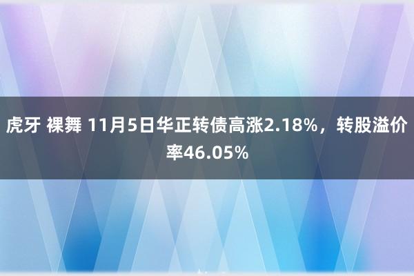 虎牙 裸舞 11月5日华正转债高涨2.18%，转股溢价率46.05%