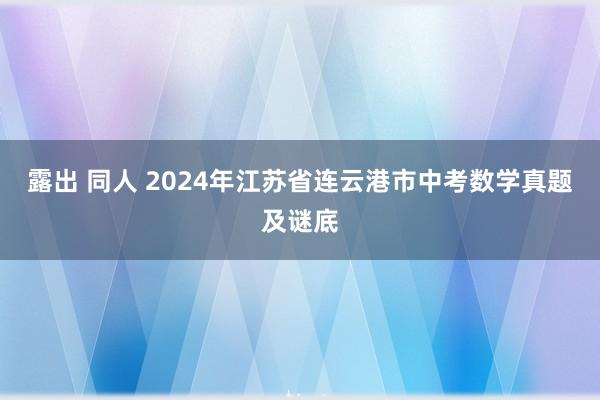 露出 同人 2024年江苏省连云港市中考数学真题及谜底