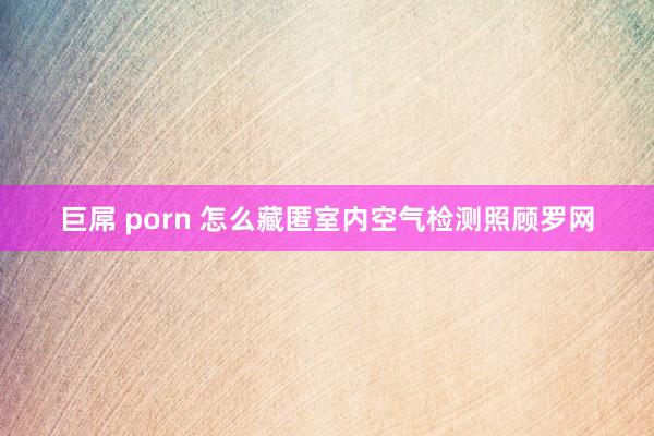 巨屌 porn 怎么藏匿室内空气检测照顾罗网